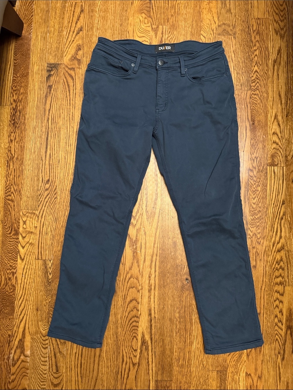 DU/ER Men's N2X Relaxed Taper Navy Jeans size 34x30